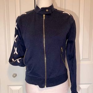 Boston Proper cotton warm up jacket sz S